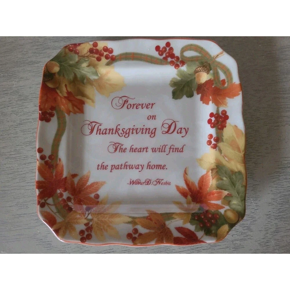 Set 6 222 Fifth Autumn  Celebration Thanksgiving Day Appetizer Plates 6